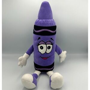 Crayola Purple Mountain Majesty Color Crayon 17" Plush 2015 Pink Lips Eye Lashes